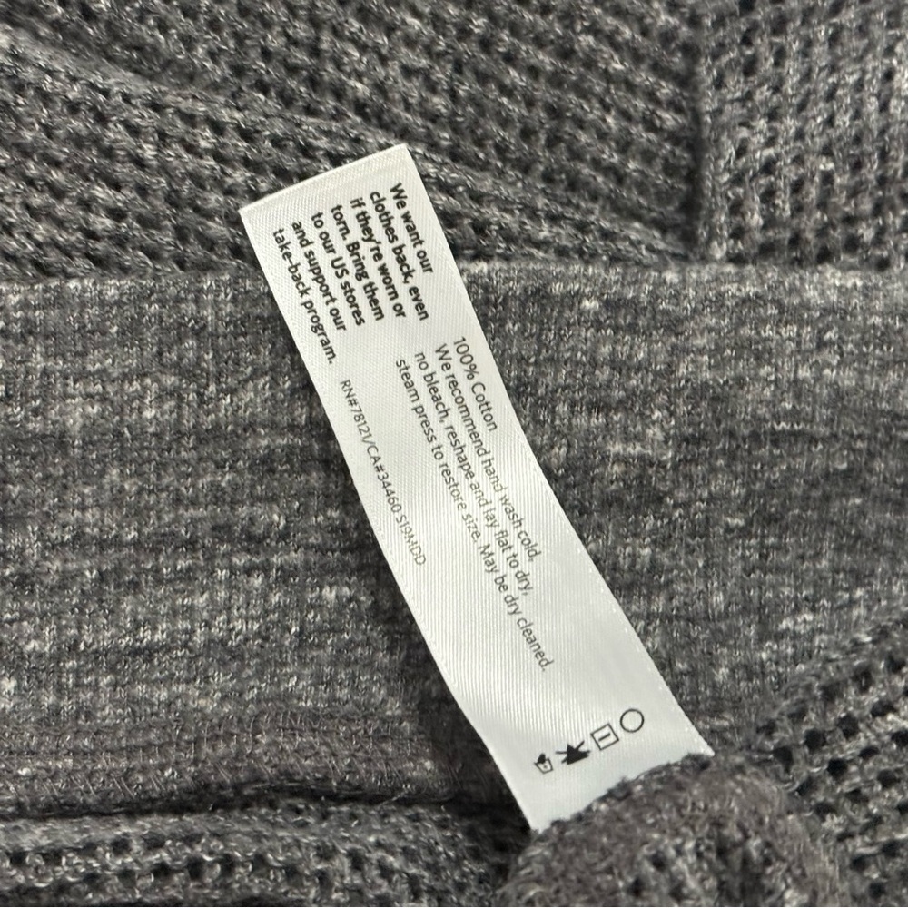EILEEN FISHER Women’s Charcoal Gray Open Weave Knit Long Sleeve Sweater Size S - Picture 6 of 6
